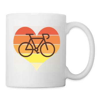 love bike cycling cycling - Mug - white - Right