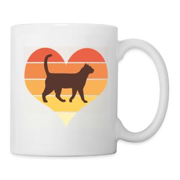 love cat cats chat chats funny humour chat - Mug blanc - blanc - Droite