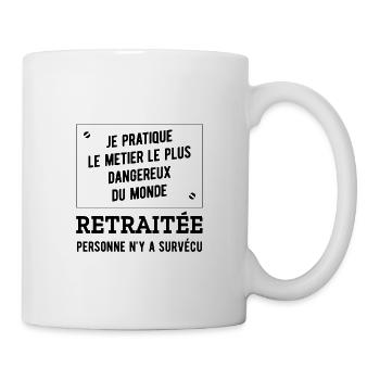 RETRAITÉE HUMOUR RETRAITE - Mug blanc - blanc - Droite