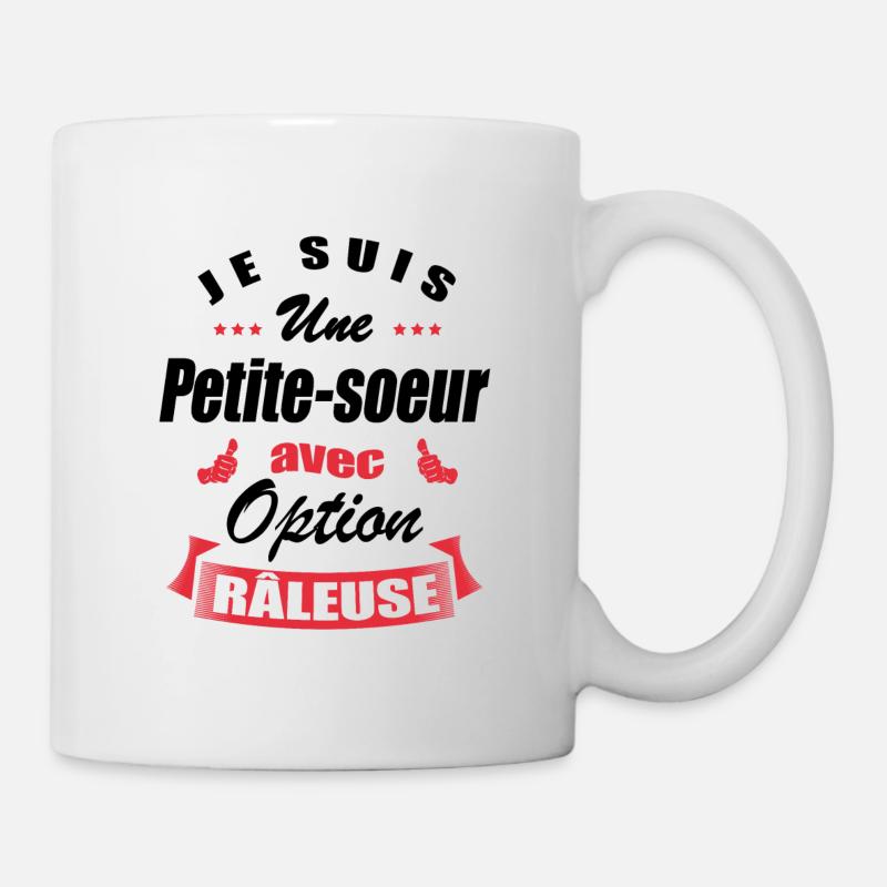 PETITE SŒUR AVEC OPTION RÂLEUSE - Mug blanc - blanc