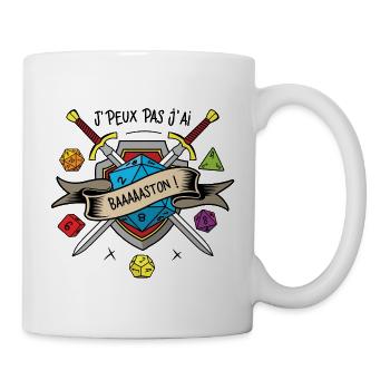 J'peux pas j'ai baston ! - Mug blanc - blanc - Droite