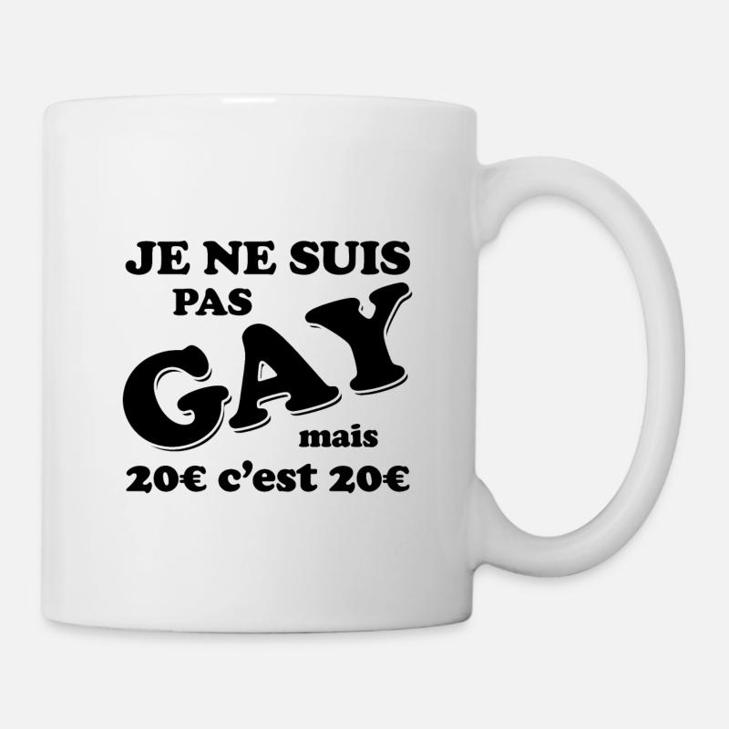 JE NE SUIS PAS GAY - Mug blanc - blanc
