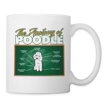Anatomy Of A Poodle I Funny Poodle - Mug - white - Right