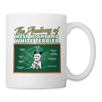 Anatomy Of A West Highland White Terrier I Funny - Tasse - Weiß - Rechts