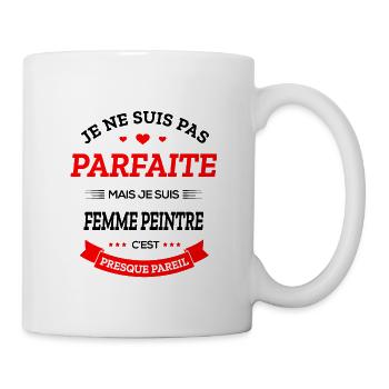 FEMME PEINTRE PARFAITE - Mug blanc - blanc - Droite