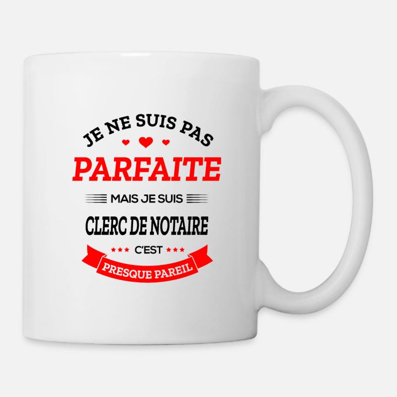 CLERC DE NOTAIRE PARFAITE - Mug blanc - blanc