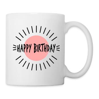JAHRESTAG. ALLES GUTE ZUM GEBURTSTAG. ALLES GUTE ZUM GEBURTSTAG. - Tasse - Weiß - Rechts
