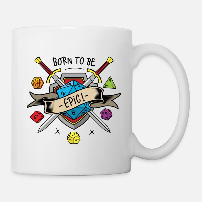 Geboren, um episch zu sein - Tasse - Weiß