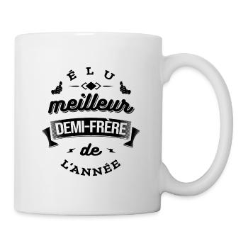 ÉLU MEILLEUR DEMI-FRÈRE DE L'ANNÉE - Mug blanc - blanc - Droite