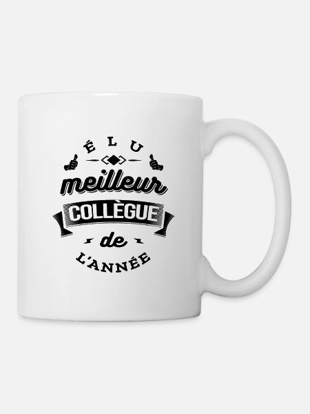 ÉLU MEILLEUR COLLÈGUE DE L'ANNÉE - Mug blanc - blanc