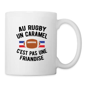 AU RUGBY UN CARAMEL C'EST PAS UNE FRIANDISE - Mug blanc - blanc - Droite