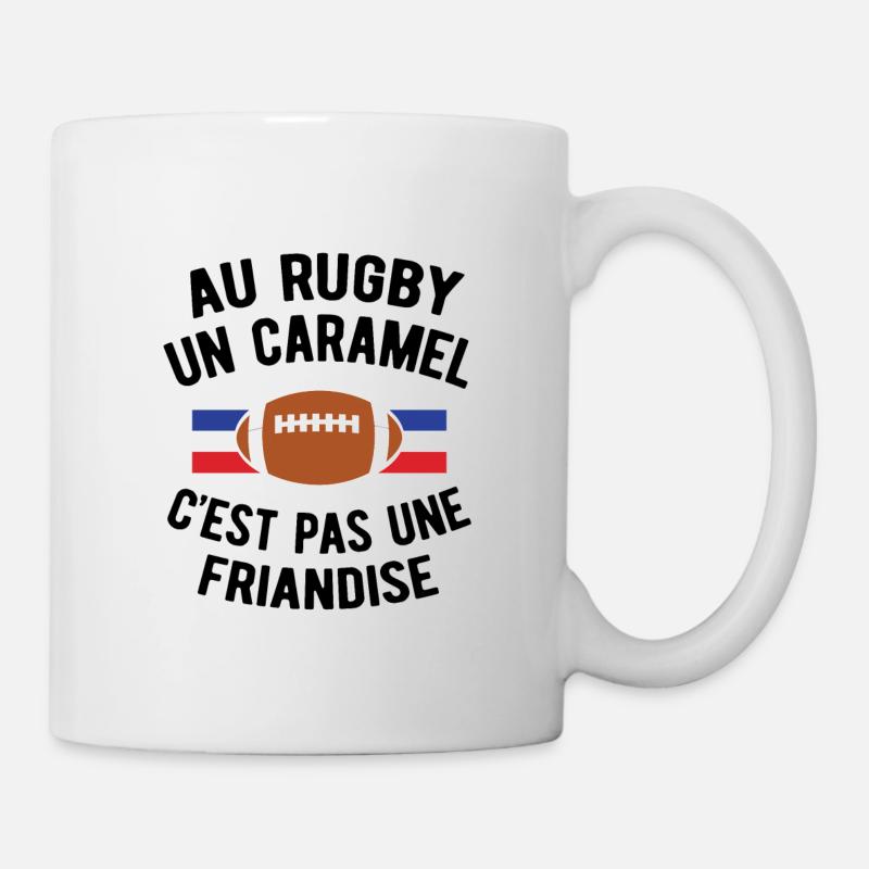 AU RUGBY UN CARAMEL C'EST PAS UNE FRIANDISE - Mug blanc - blanc