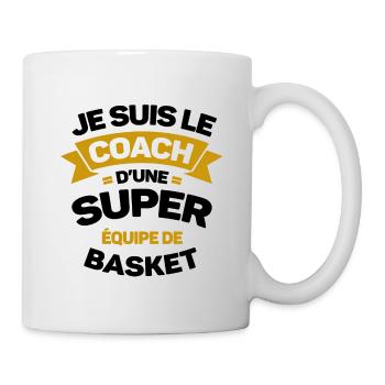 COACH D'UNE SUPER ÉQUIPE DE BASKET - Mug blanc - blanc - Droite