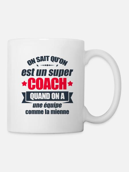 SUPER COACH D'UNE ÉQUIPE FORMIDABLE - Mug blanc - blanc