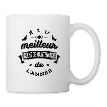 ÉLU MEILLEUR AGENT DE MAINTENANCE DE L'ANNÉE - Mug blanc - blanc - Droite