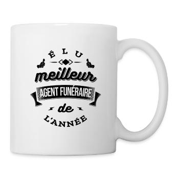 ÉLU MEILLEUR AGENT FUNÉRAIRE DE L'ANNÉE - Mug blanc - blanc - Droite