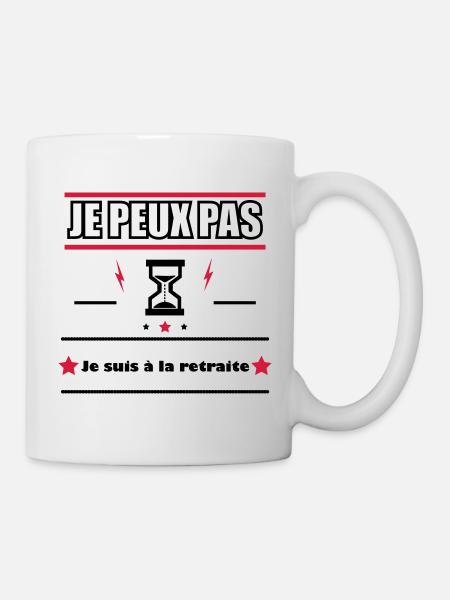 Je peux pas je suis à la retraite - Mug blanc - blanc