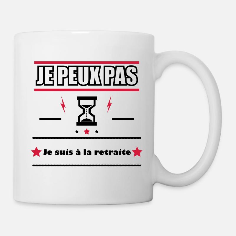 Je peux pas je suis à la retraite - Mug blanc - blanc