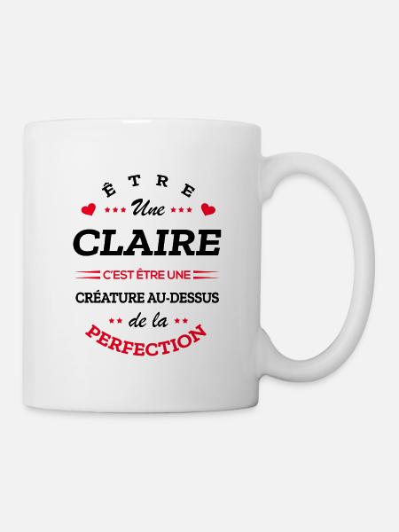 CLAIRE PARFAITE - NOM CLAIRE - Mug blanc - blanc