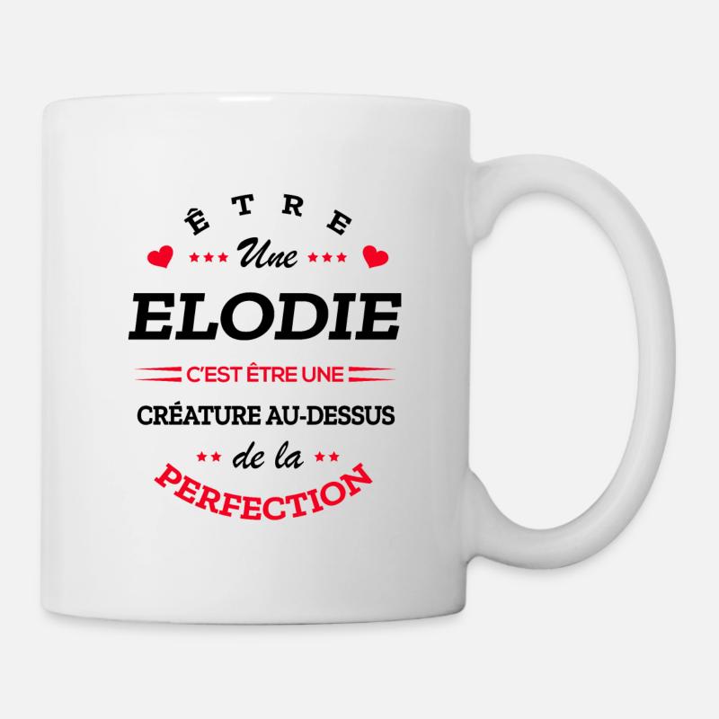 ELODIE PARFAITE - NOM ELODIE - Mug blanc - blanc