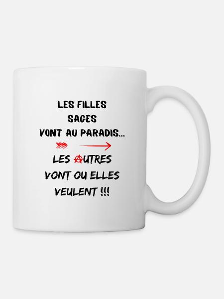 Les filles sages vont au paradis - Mug blanc - blanc