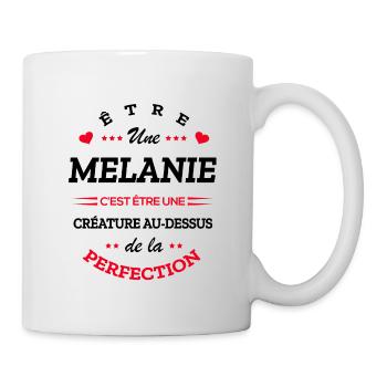 MELANIE PARFAITE - NOM MELANIE - Mug blanc - blanc - Droite