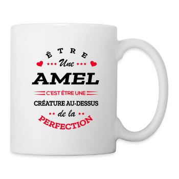 AMEL PARFAITE - NOM AMEL - Mug blanc - blanc - Droite
