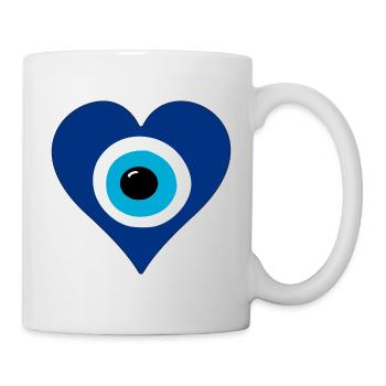 Nazar als Herz - Tasse - Weiß - Rechts