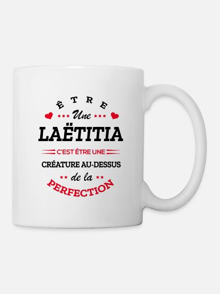 LAËTITIA PARFAITE - NOM LAËTITIA - Mug blanc - blanc