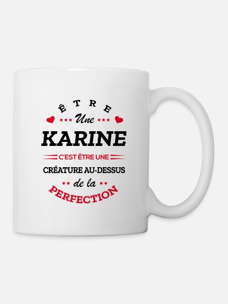 KARINE PARFAITE - NOM KARINE - Mug blanc - blanc