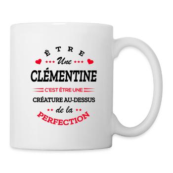 CLÉMENTINE PARFAITE - NOM CLÉMENTINE - Mug blanc - blanc - Droite