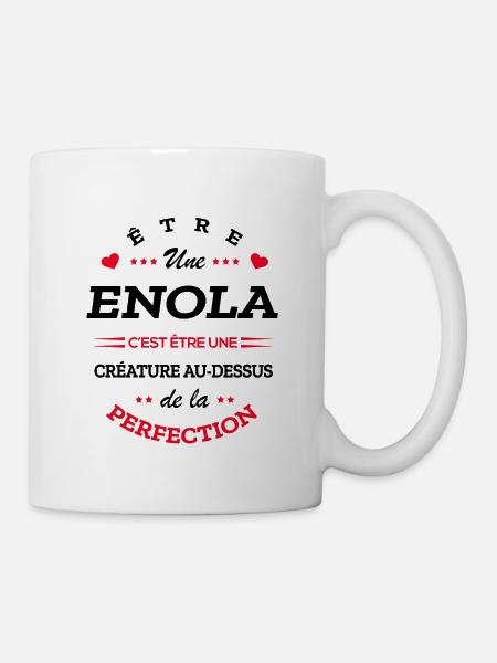 ENOLA PARFAITE - NOM ENOLA - Mug blanc - blanc