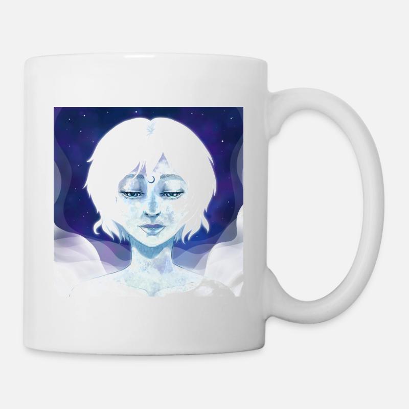 Moon Girl Illustration - Mug blanc - blanc