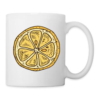 Zitrone Lemon frisch juicy Getränk drink - Tasse - Weiß - Rechts