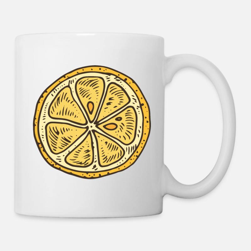 Citron Citron boisson fraîche juteuse boisson - Mug blanc - blanc