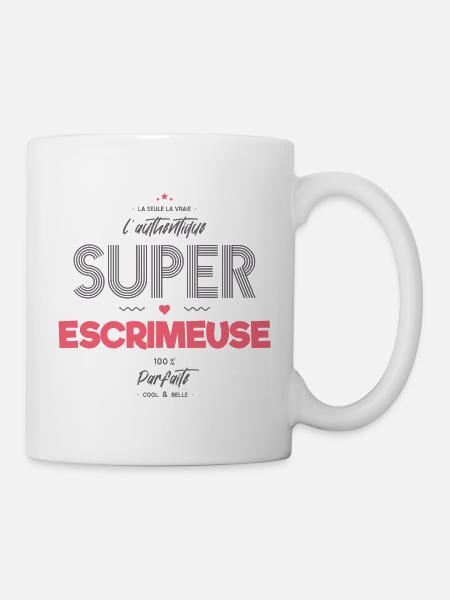 L authentique super escrimeuse - Mug blanc - blanc