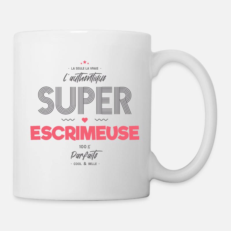 L authentique super escrimeuse - Mug blanc - blanc
