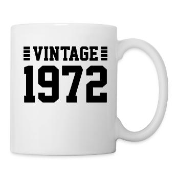 VINTAGE 1972 - BIRTHDAY - GIFT - Mug - white - Right
