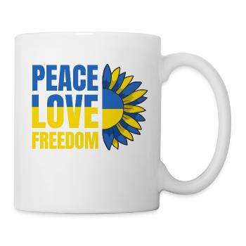 Ukraine Drapeau Paix Drapeau Ukrainien Paix - Mug blanc - blanc - Droite