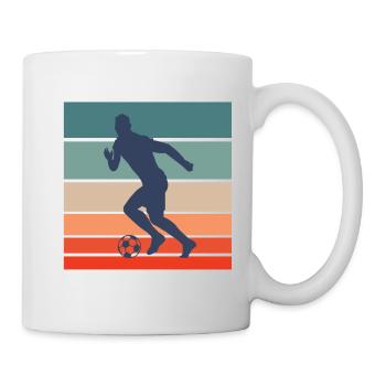 Fußball Fußballer - Tasse - Weiß - Rechts