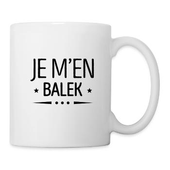 JE M'EN BATS LES Q. - Mug blanc - blanc - Droite