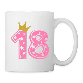 18 Krone 18. Geburtstag 18 Jahre - Tasse - Weiß - Rechts