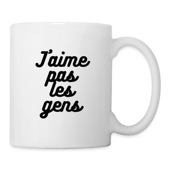 J'AIME PAS LES GENS - Mug blanc - blanc - Droite