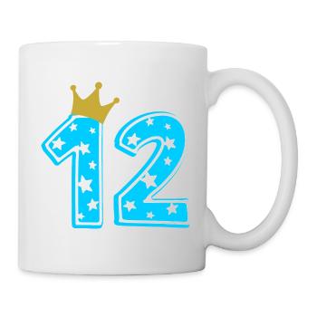 12 Krone 12. Geburtstag 12 Jahre - Tasse - Weiß - Rechts