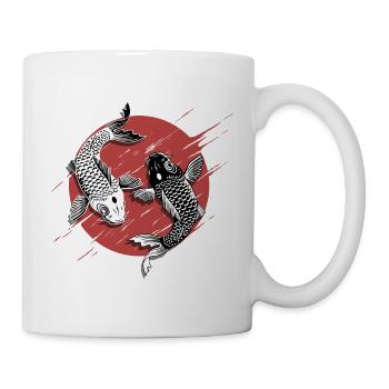 Yin- und Yang-Koi - Tasse - Weiß - Rechts