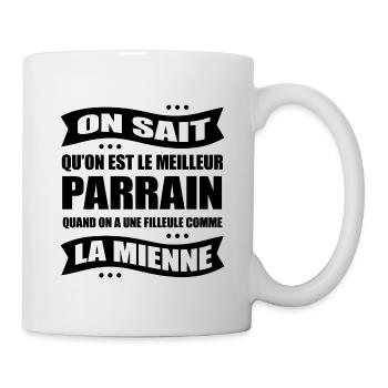 MEILLEUR PARRAIN AVEC UNE FILLEULE COMME LA MIENNE - Mug blanc - blanc - Droite