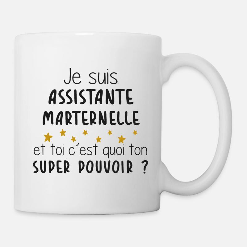 Assistante - Maternelle - Super Pouvoir - Cadeau - Mug blanc - blanc