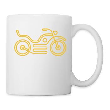 Motorrad Logo Gold - Tasse - Weiß - Rechts