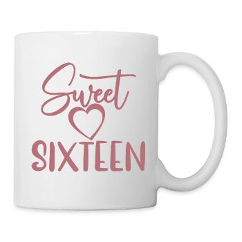 Sweet Sixteen Mignon cadeau de 16 ans - Mug blanc - blanc - Droite