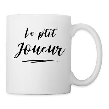 Le Ptit Joueur Motif foncé - Mug blanc - blanc - Droite